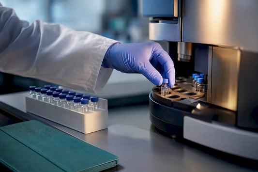 Analyst preparing NMN quality test sample